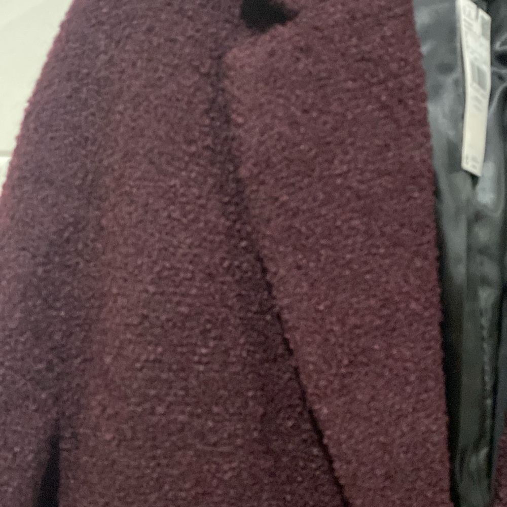 New with tag Mango burgundy Coat - Picture 11 of 16